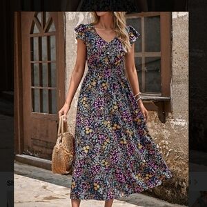 Chic Floral Midi Dress